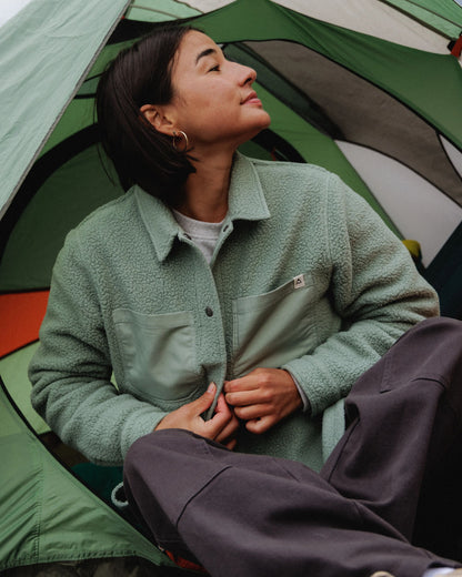 Rappel Sherpa Oversized Shirt - Pistachio - Lifestyle