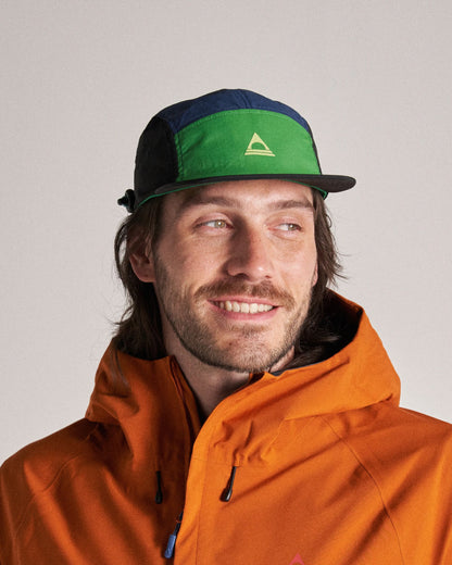 Emerge 5 Panel Trail Cap - Stem Green - Studio Model - Male