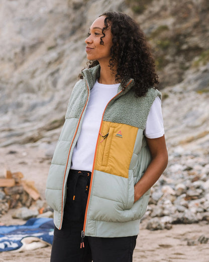 STREET-ONE Gilet long matelassé avec fermeture éclair en Bleu | STREET-ONE STREET-ONE Gilet long matelassé avec fermeture éclair en Bleu | STREET-ONE