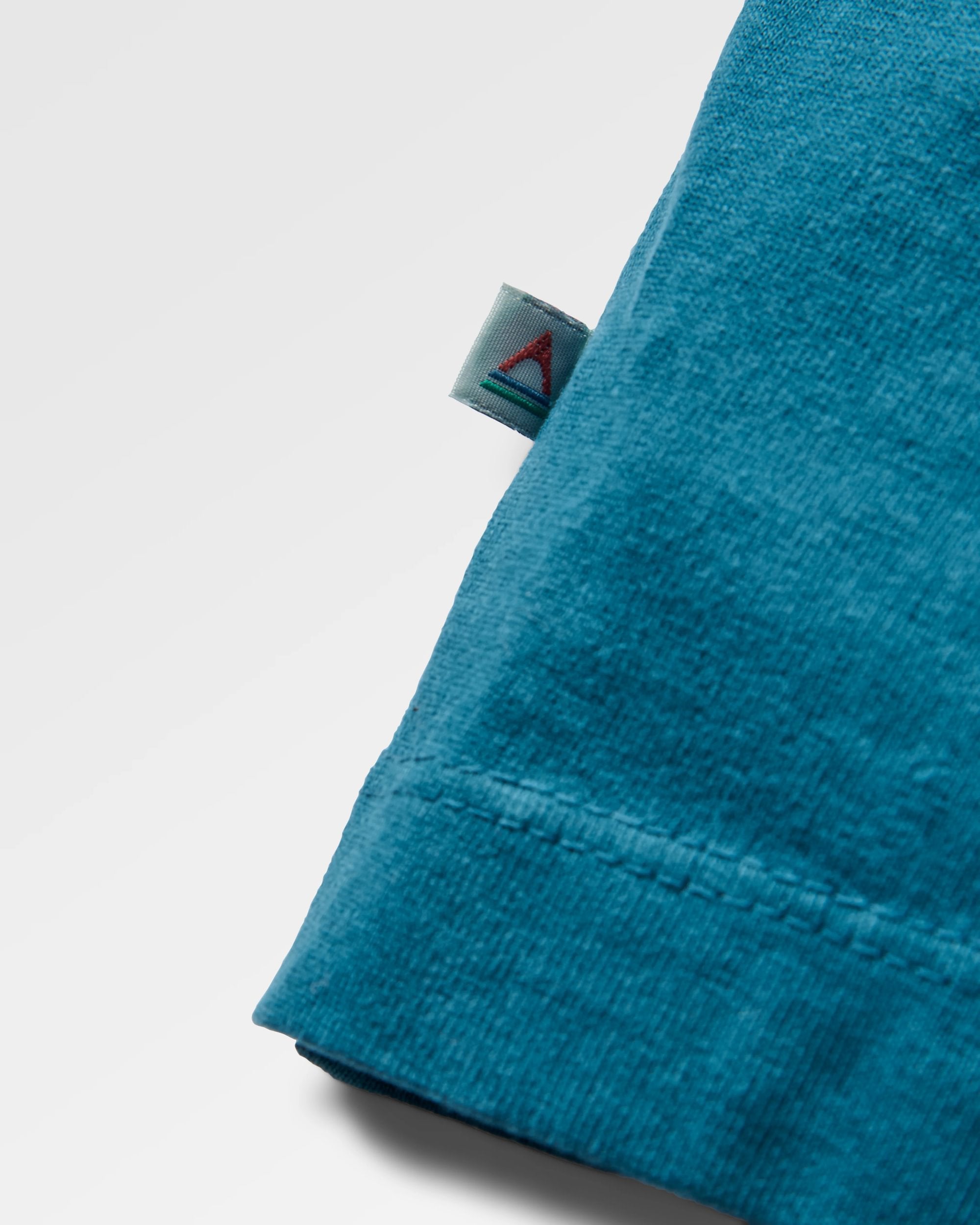 Heritage Recycled Relaxed Fit LS T-Shirt - Tidal Blue - Flatlay