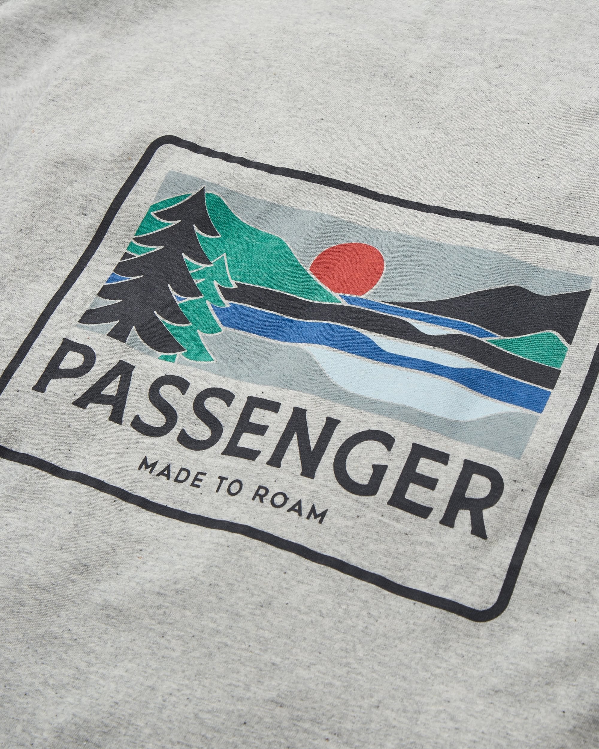 Roamer Men's Recycled Cotton T-Shirt - Grey Marl - Flatlay