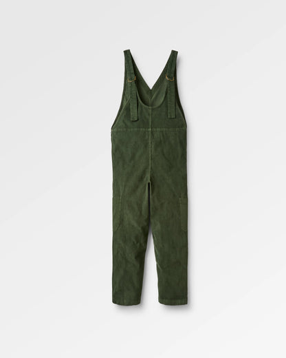 Refuel Organic Cotton Cord Dungarees - Fir Tree - Flatlay