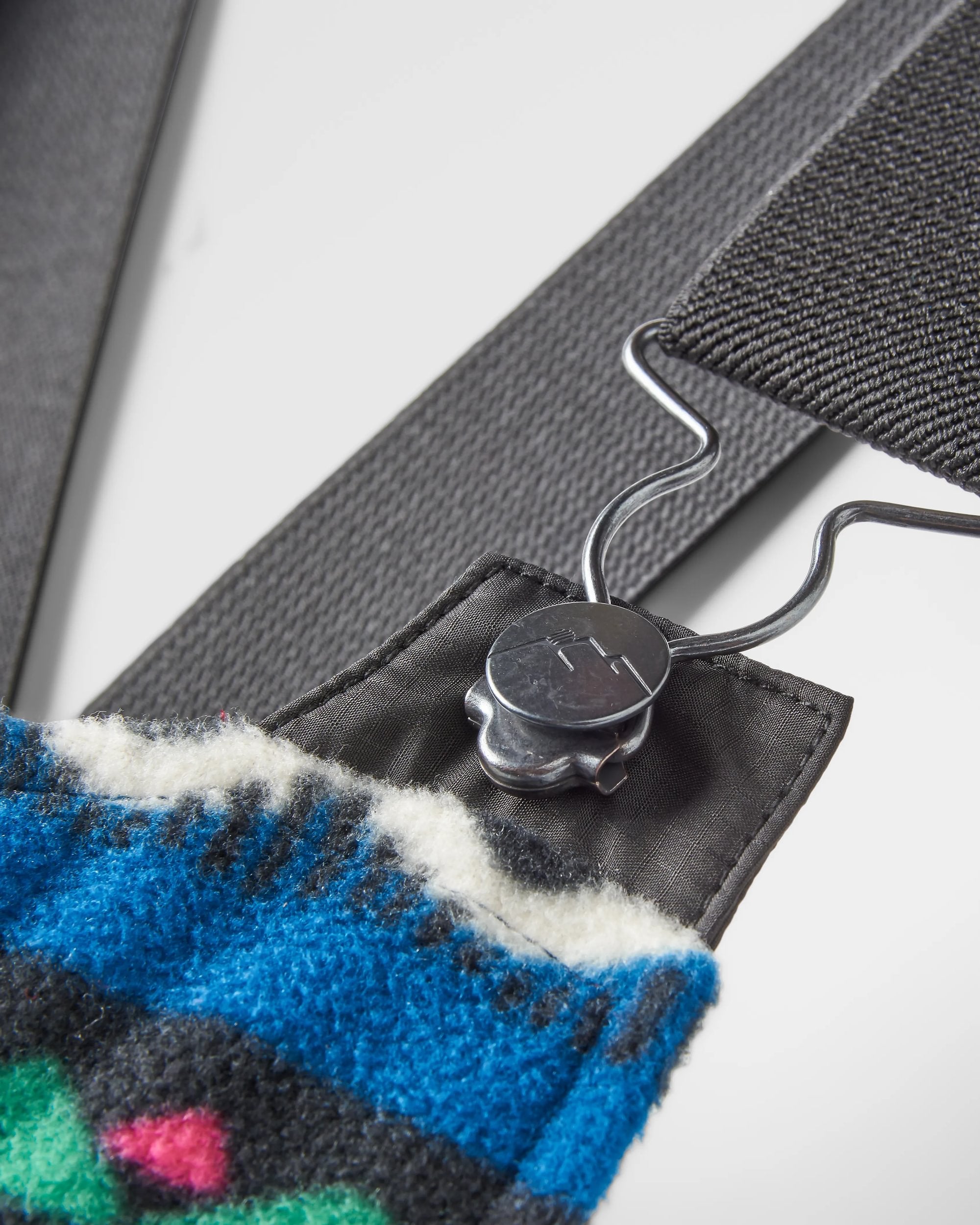 Ace Recycled Polar Fleece Dungarees - Mountain Geo Tidal Blue - Flatlay