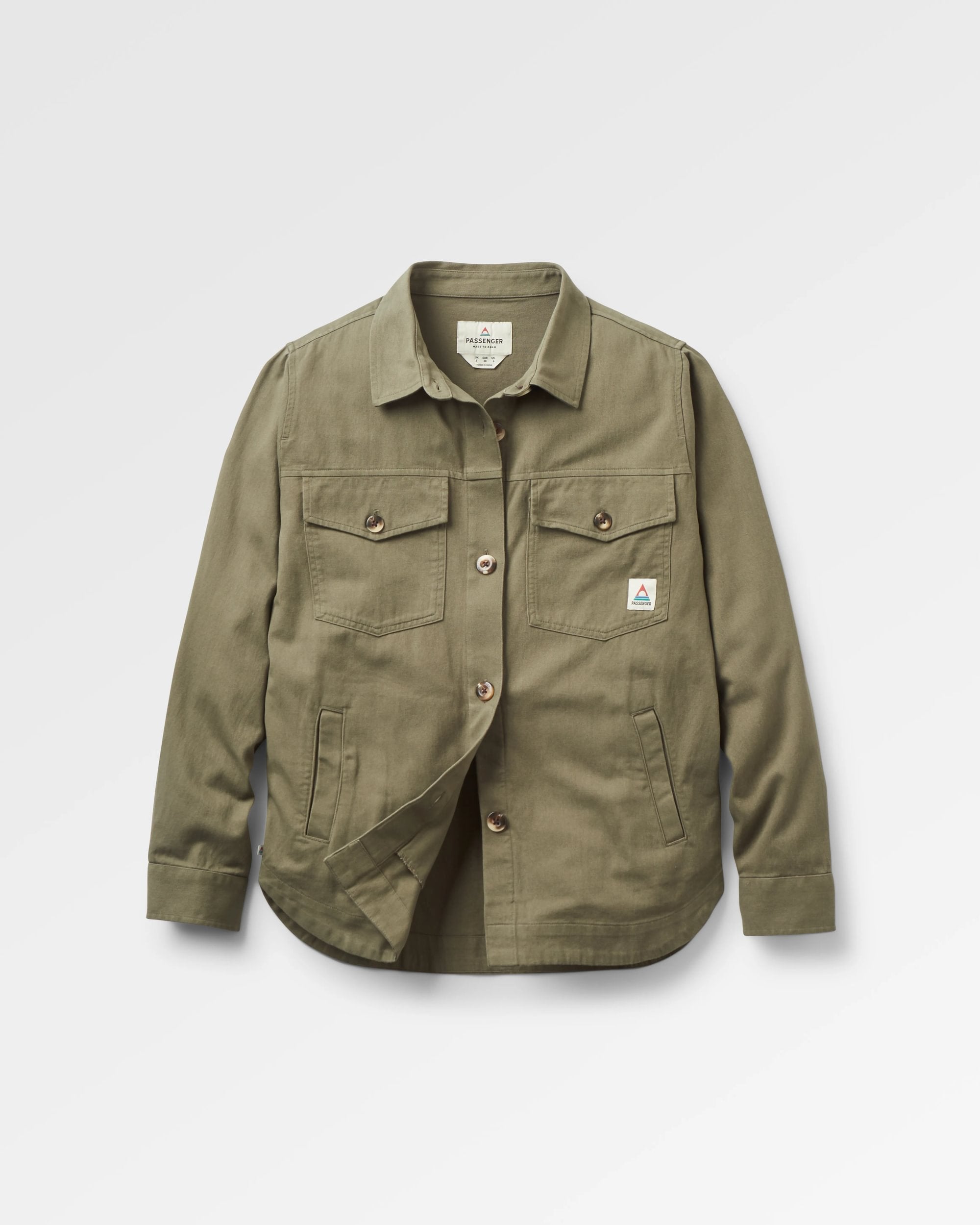 Stella Organic Cotton LS Shirt - Dusty Olive - Flatlay