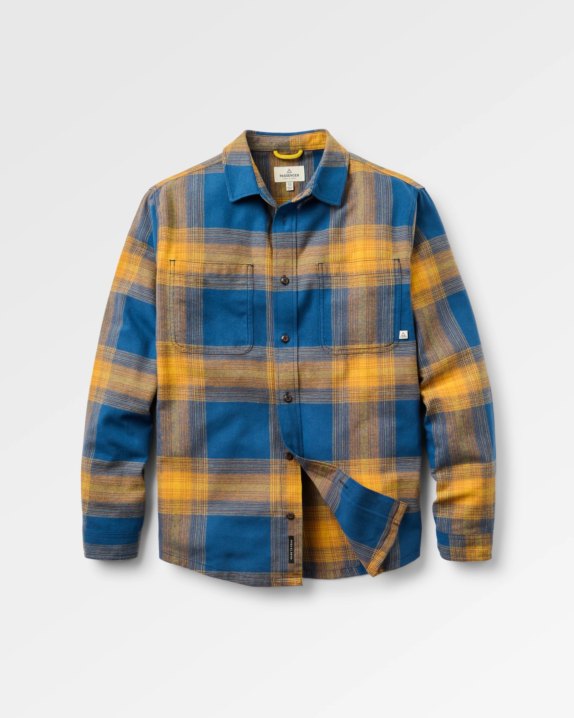 Backcountry Check Light Shirt - Rich Navy/Spruce Yellow Check - Flatlay