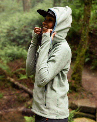 Crest Recycled Polartec® Fleece Hoodie - Pistachio - Lifestyle