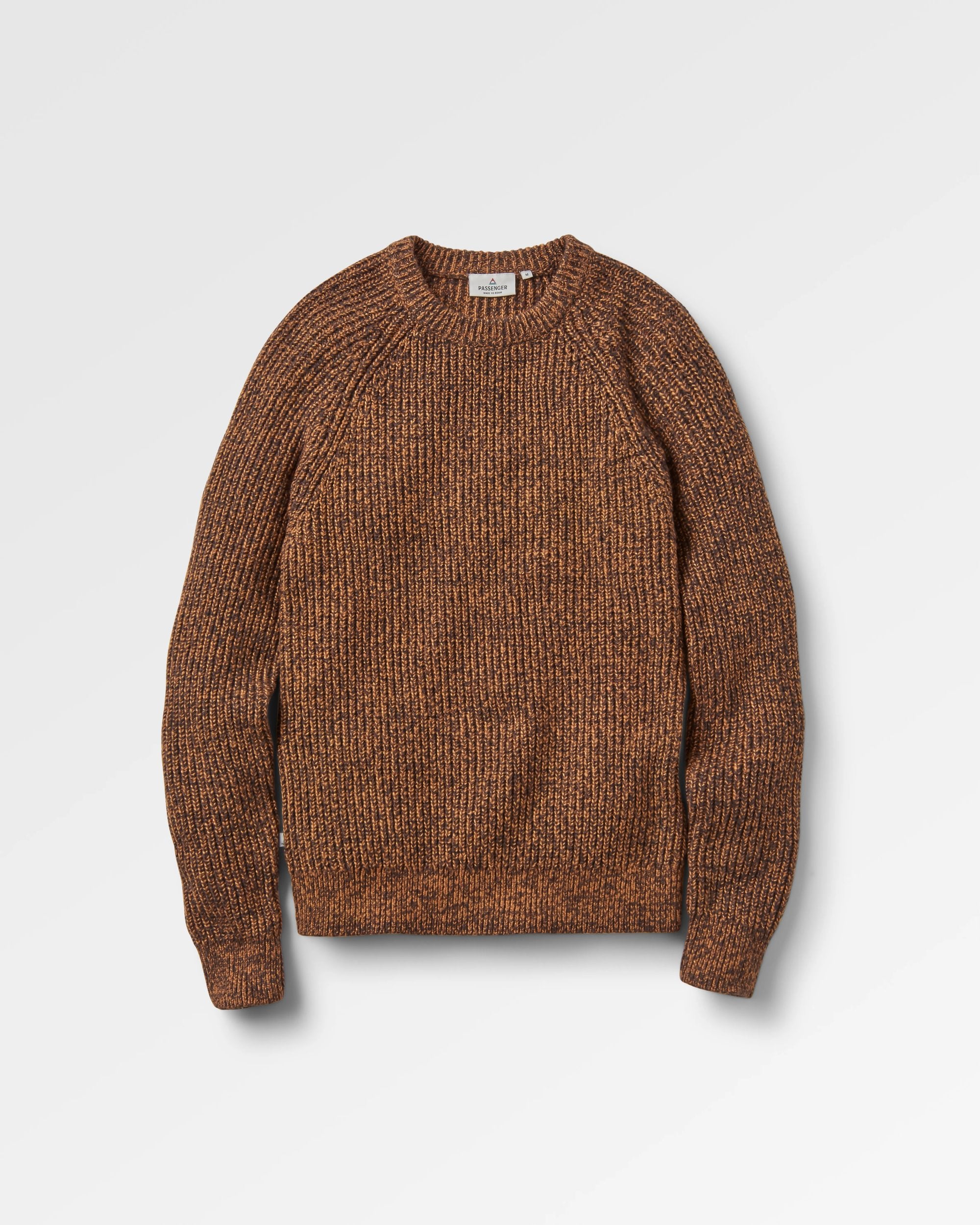 Fog Recycled Knitted Jumper - Dusty Ochre - Flatlay