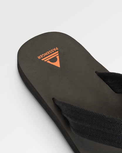Santos Flip Flop - Black - Flatlay
