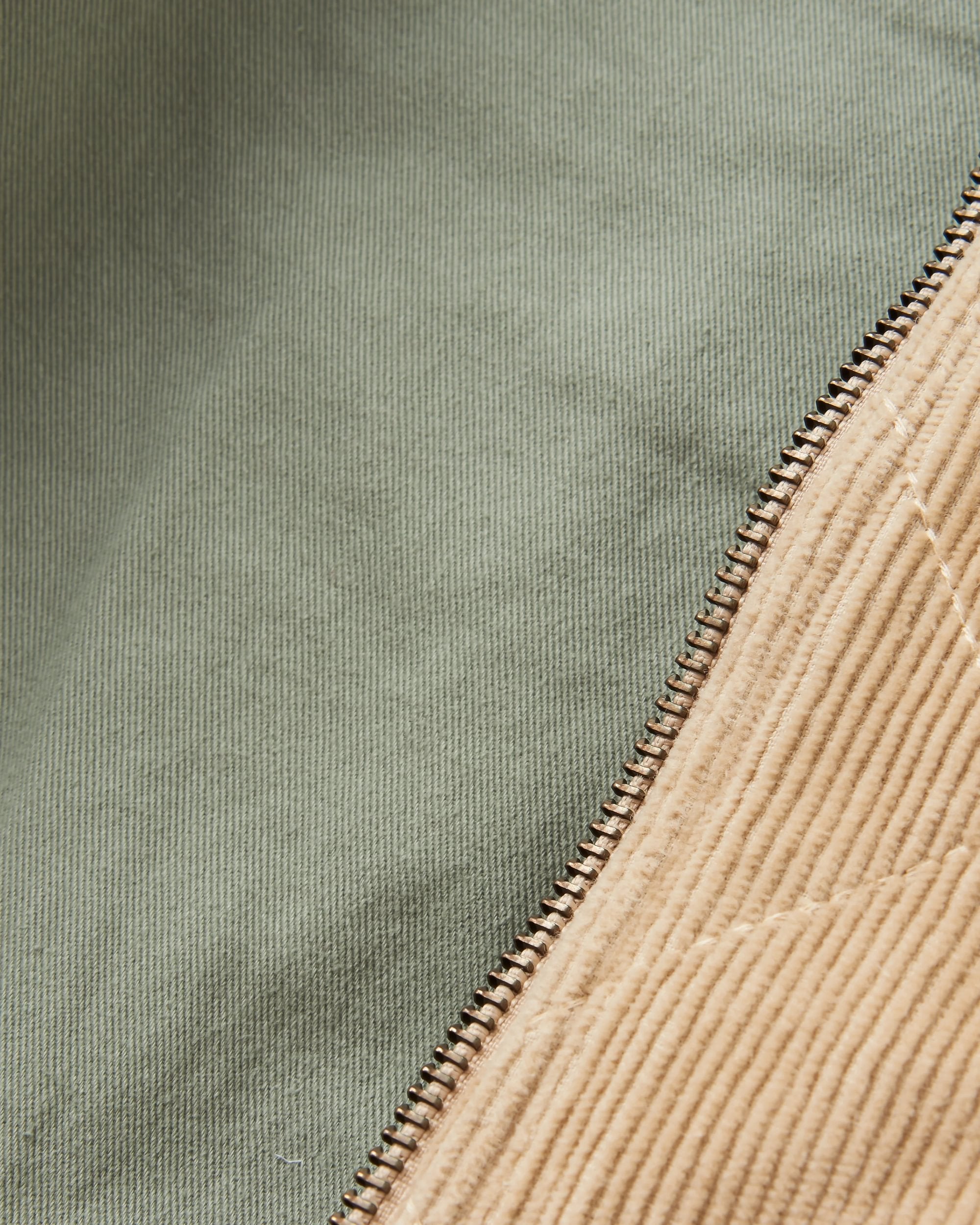 Lucia Quilted Cord Jacket - Stone/Pistachio - Flatlay