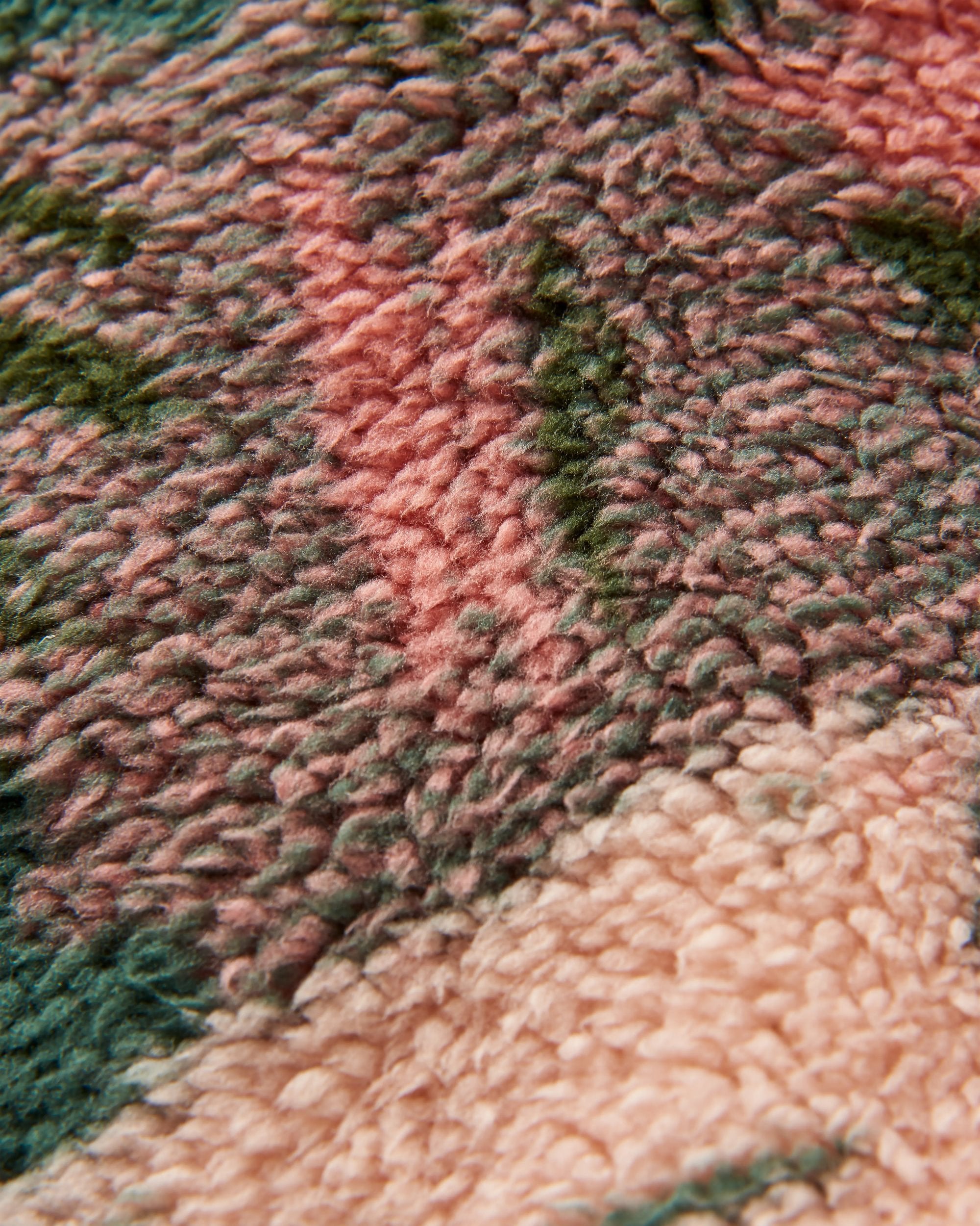 Beaumont Recycled Sherpa Hooded Fleece - Abstract Mountain Fir Tree - Flatlay