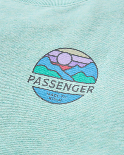 Laidback Organic Cotton Sweatshirt - Aqua Marl - Flatlay