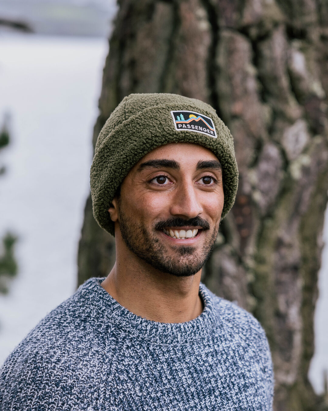Peak Recycled Sherpa Beanie - Khaki - Lifestyle - Male