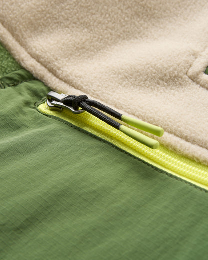 Alexander Recycled Hooded Polar Fleece - Feather/Wild Green
 - Flatlay