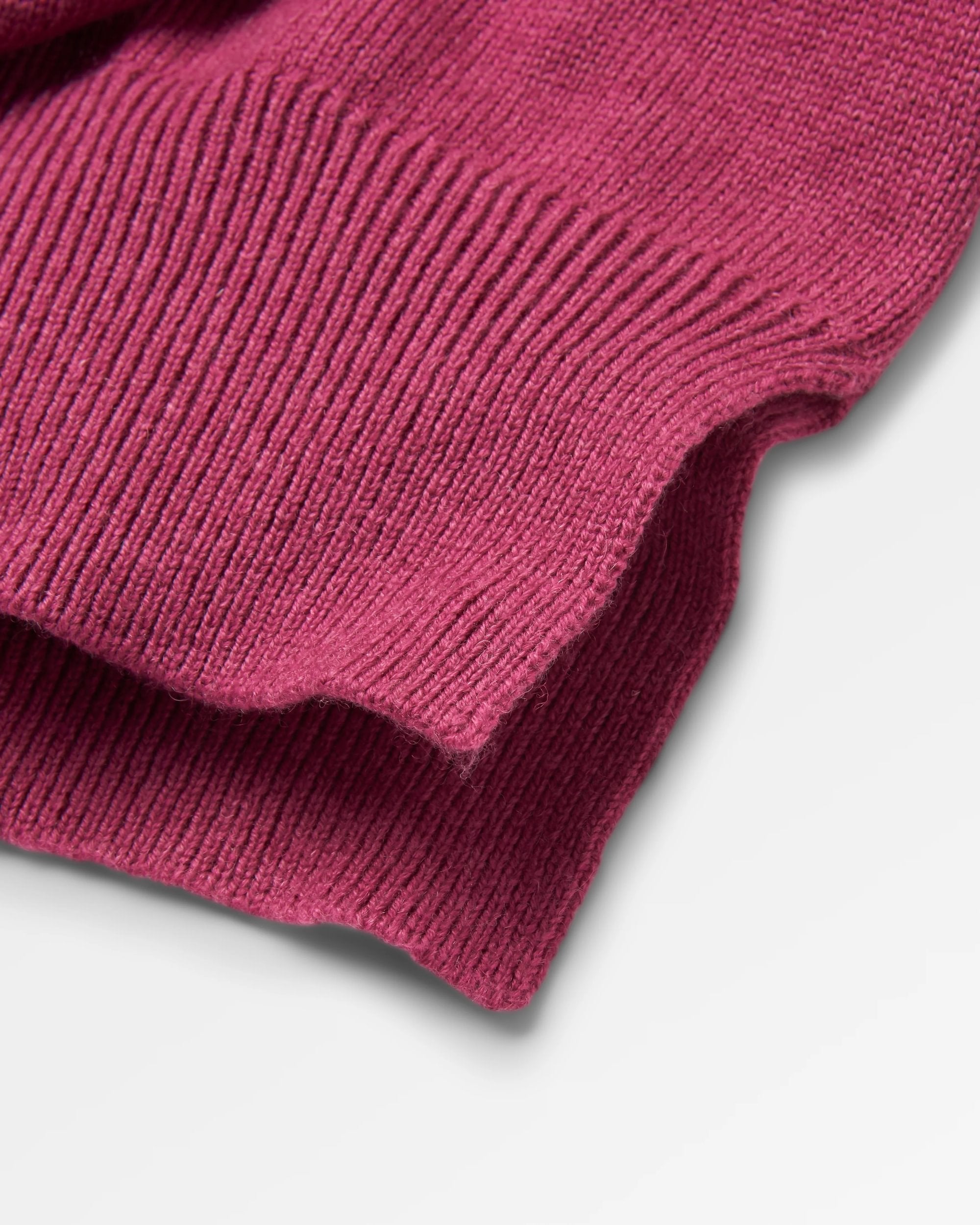 Hideout Oversized Recycled Knitted Jumper - Rhubarb - Flatlay