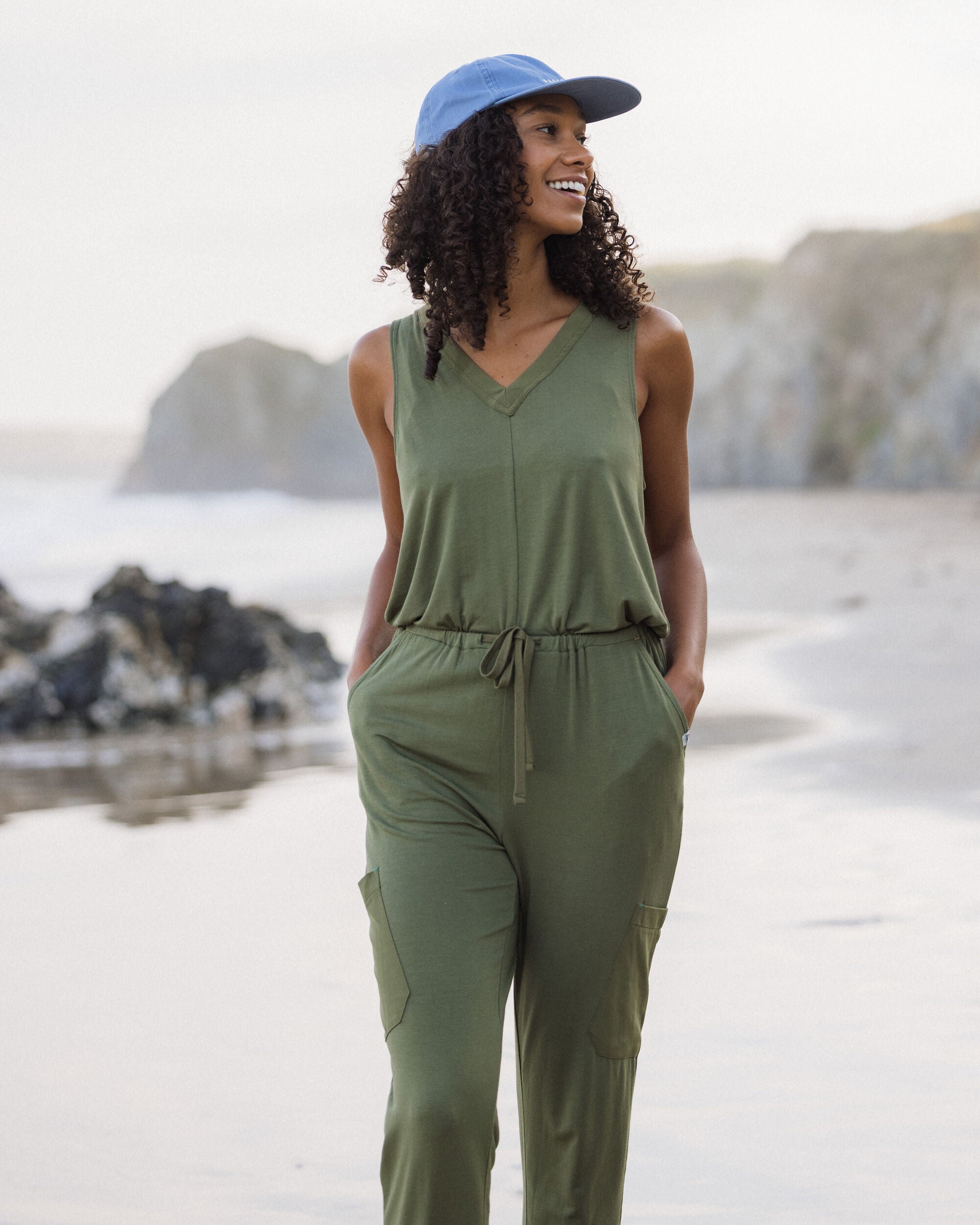 Aria Jumpsuit - Khaki - Lifestyle