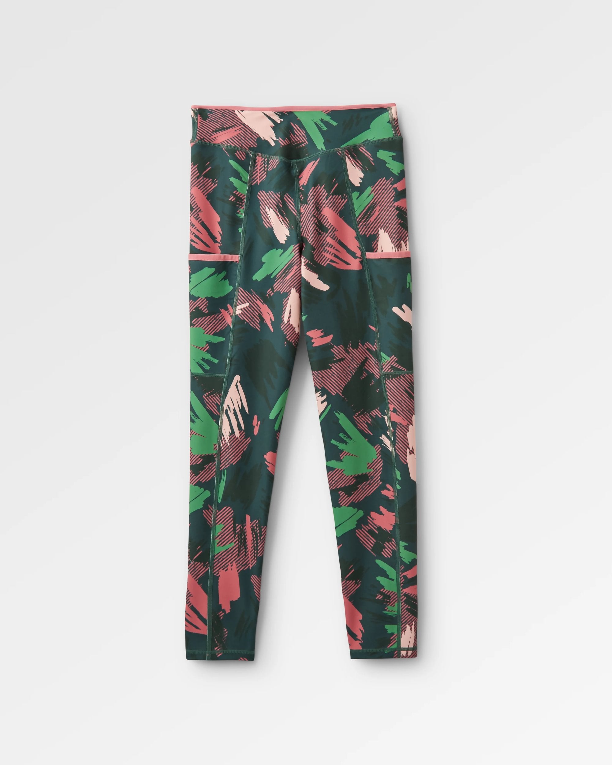 Mantra Recycled Active Legging - Abstract Mountain Fir Tree - Flatlay