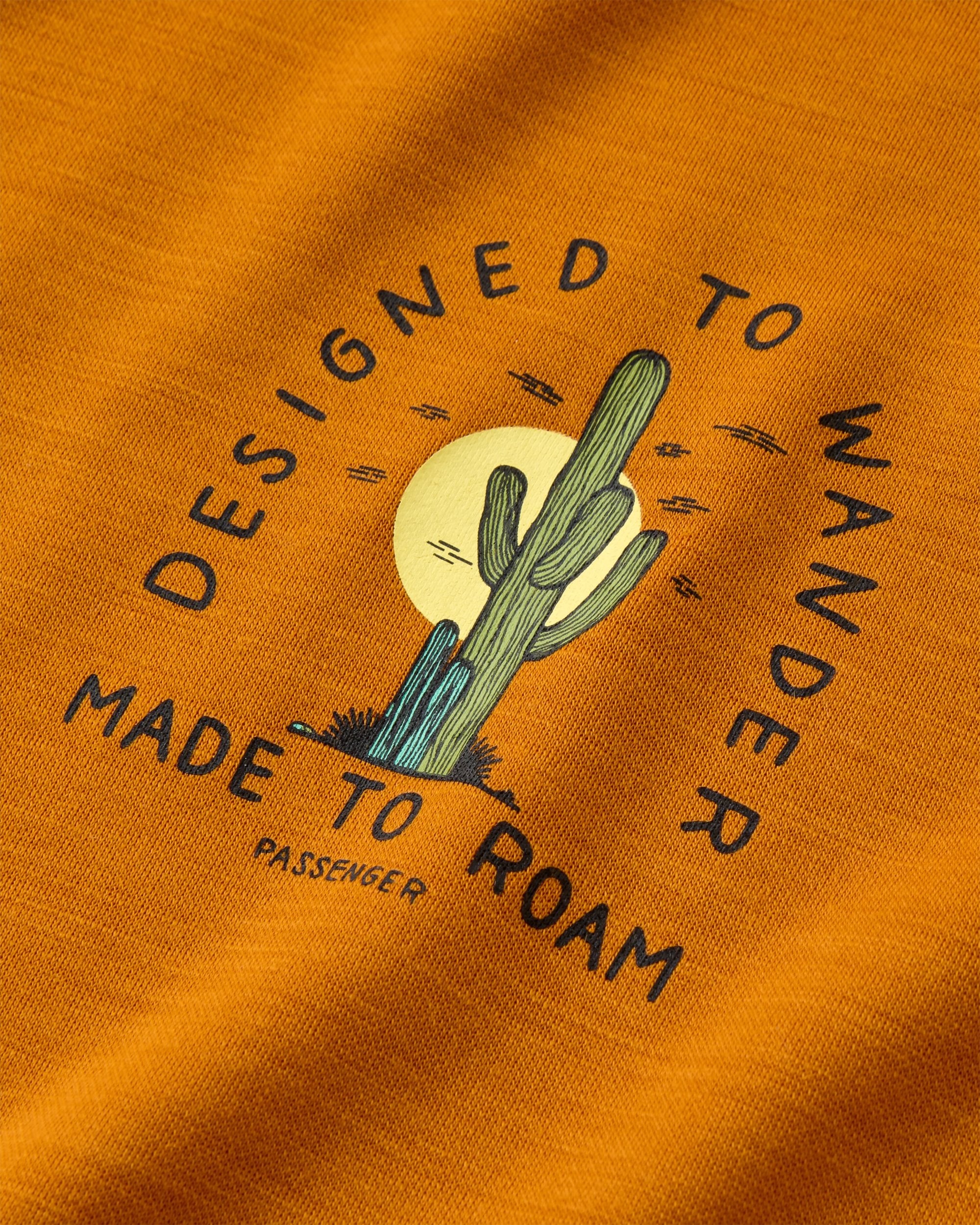 Camp Lost Lightweight Merino Blend LS T-Shirt - Retro Orange - Flatlay