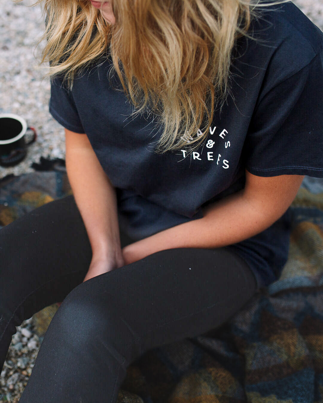 Penida Recycled Cotton T-Shirt - Black - Lifestyle