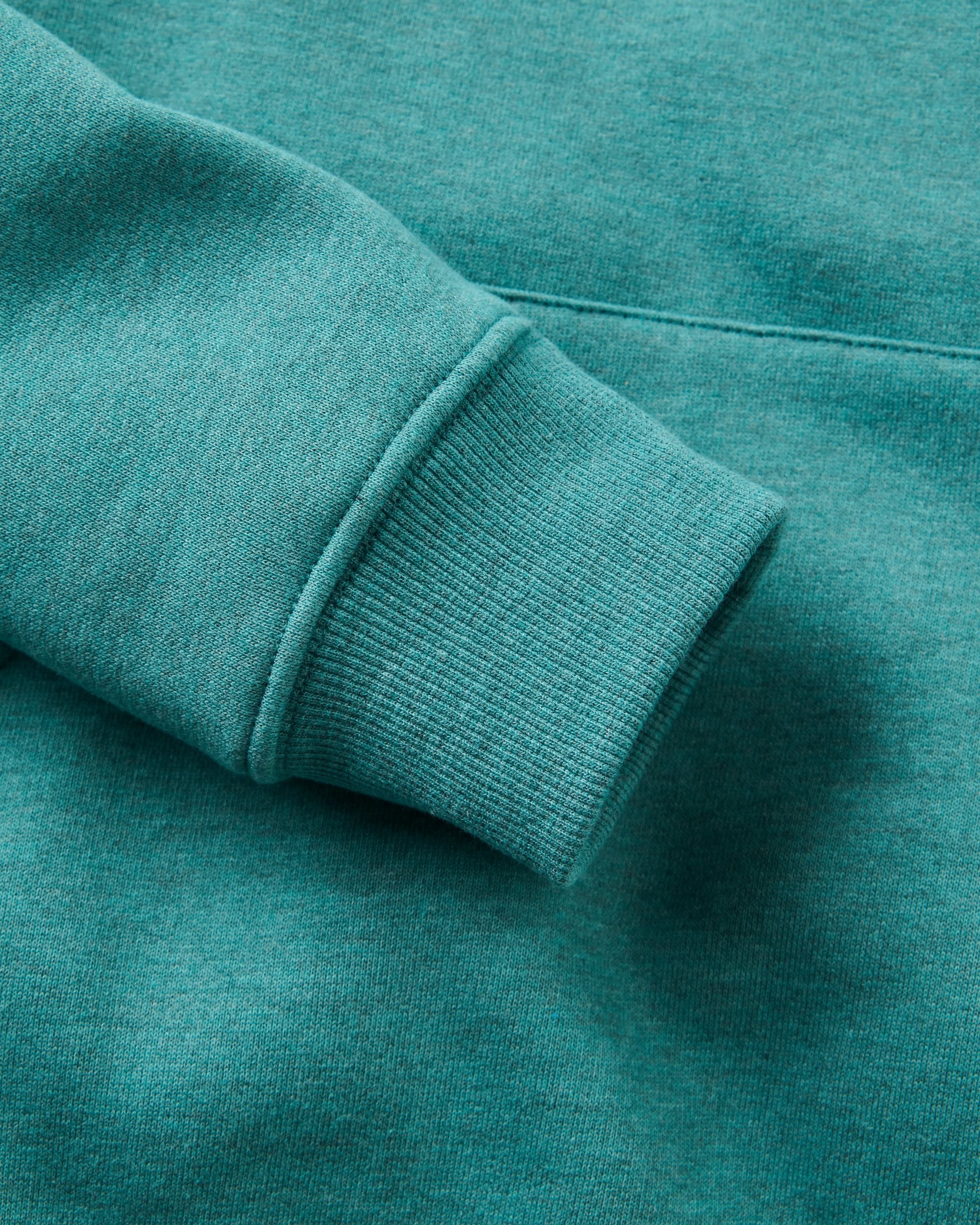 Vita Organic Cotton Hoodie - Ocean Teal Marl - Flatlay