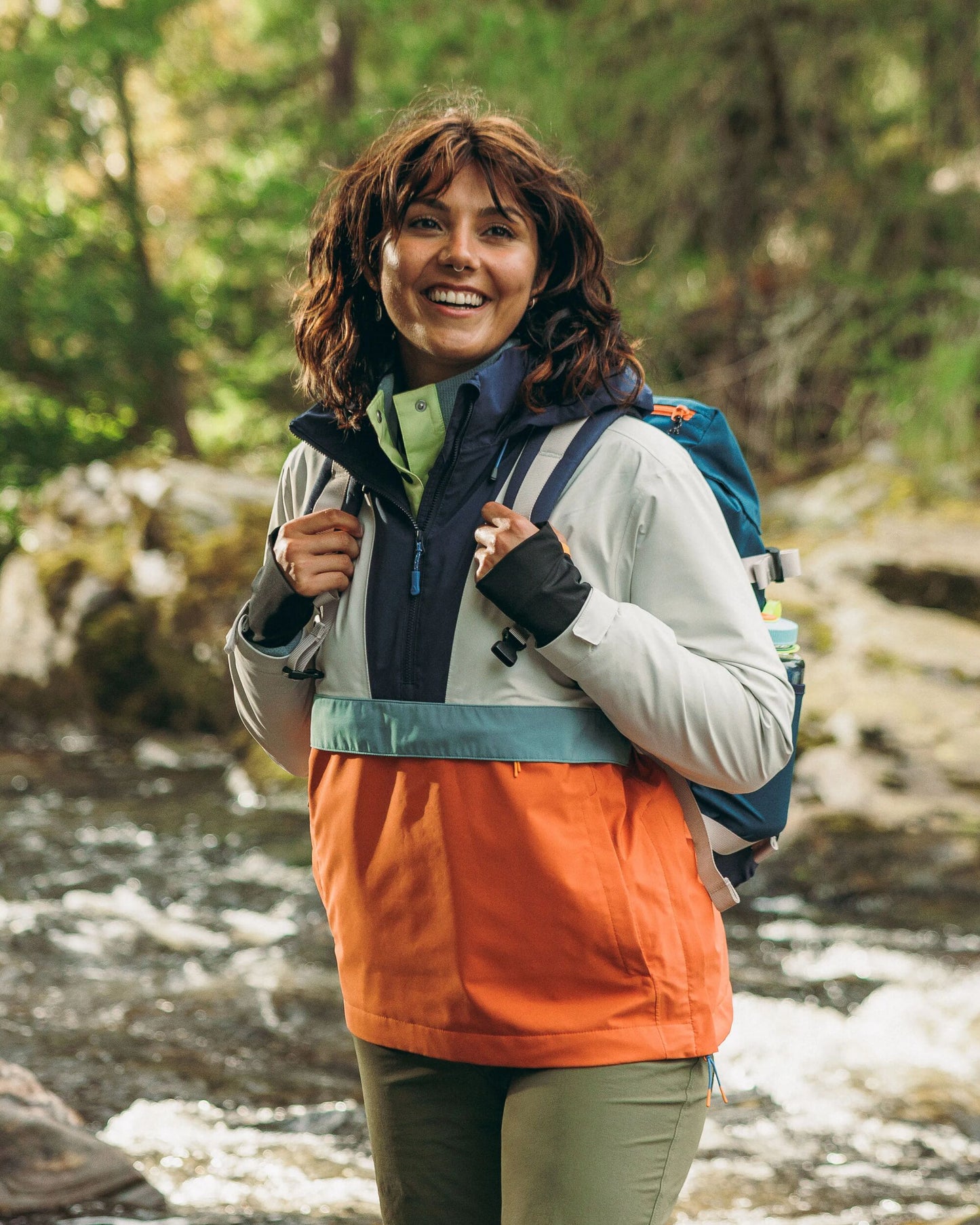 Skyline Recycled Waterproof Anorak - Burnt Orange/Birch