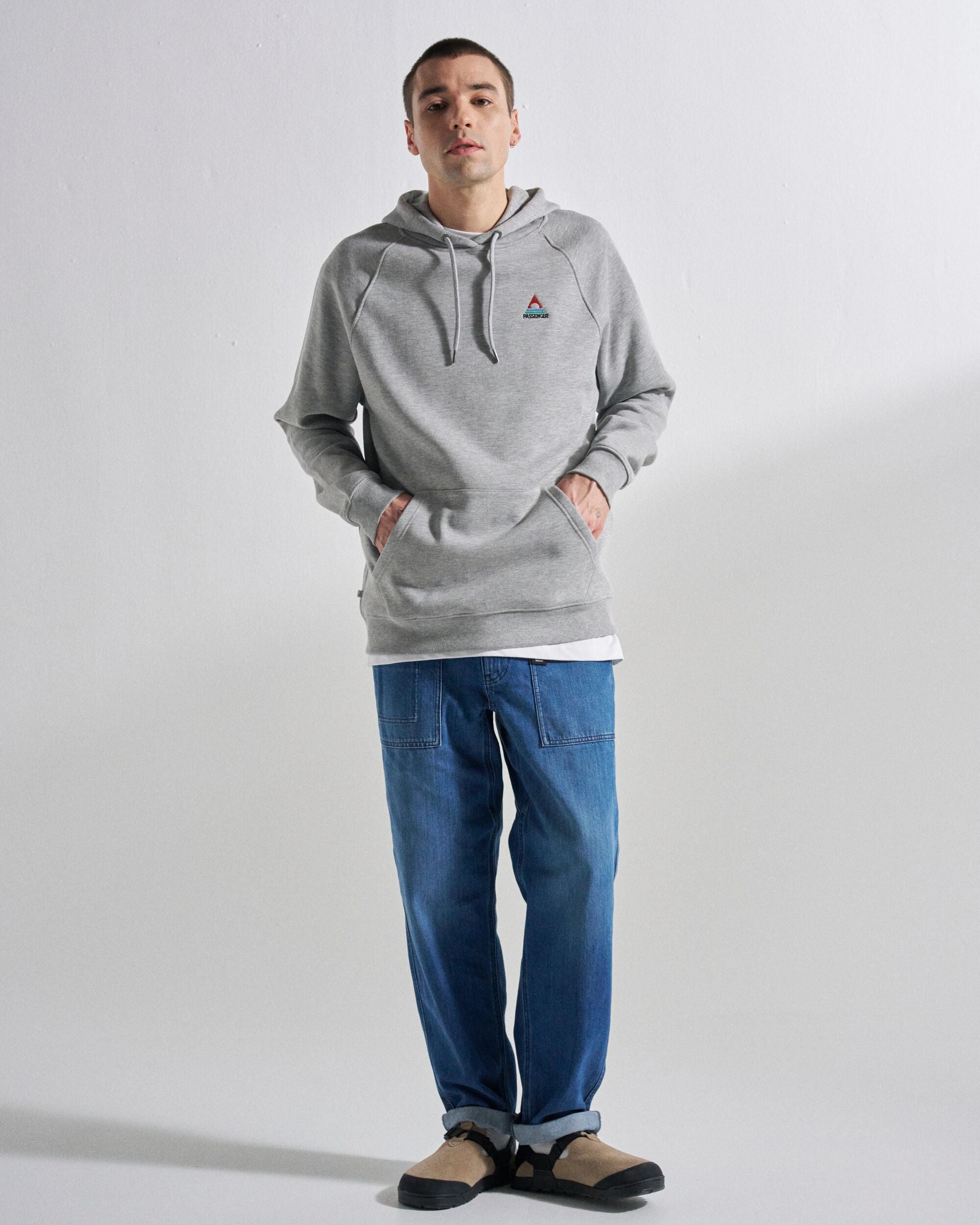 Vita Organic Cotton Hoodie - Grey Marl - Studio Model