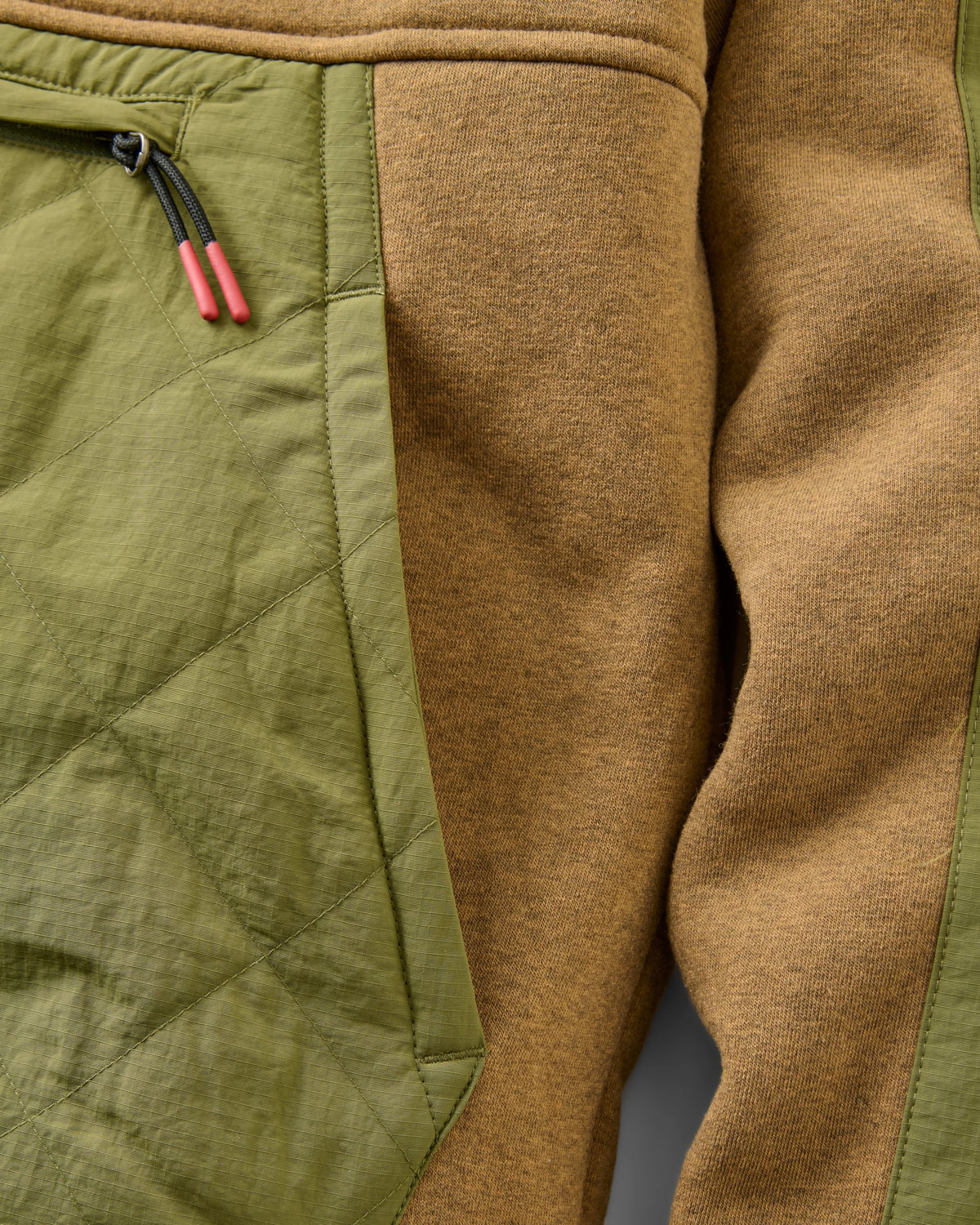 Tidal Fleece Lined Hoodie - Caramel/Khaki - Flatlay