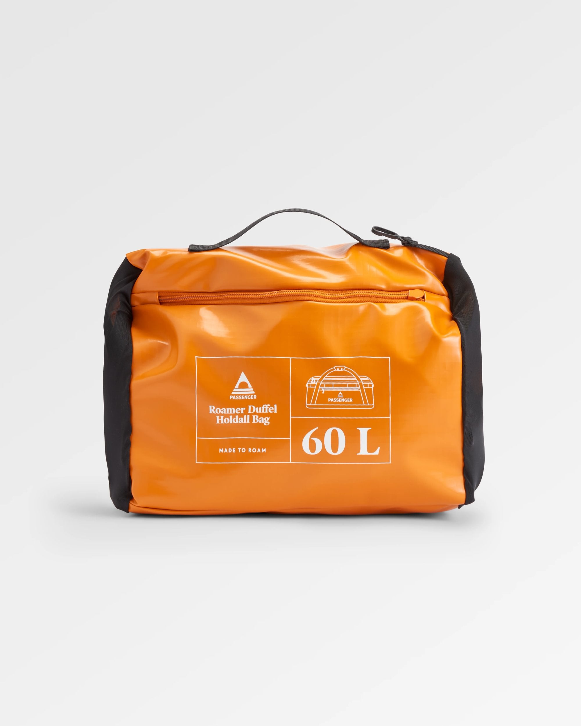 Roamer Recycled 60L Duffel Bag - Sunrise Orange - Flatlay