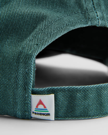 Classic Recycled Cotton 6 Panel Cap - Dark Fern  - Flatlay