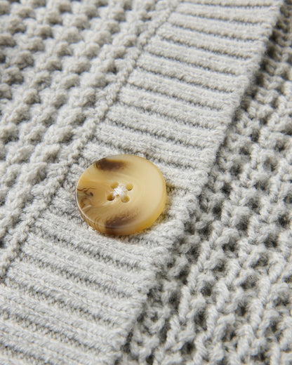 Serenity Knitted Cardigan - Grey Marl - Flatlay