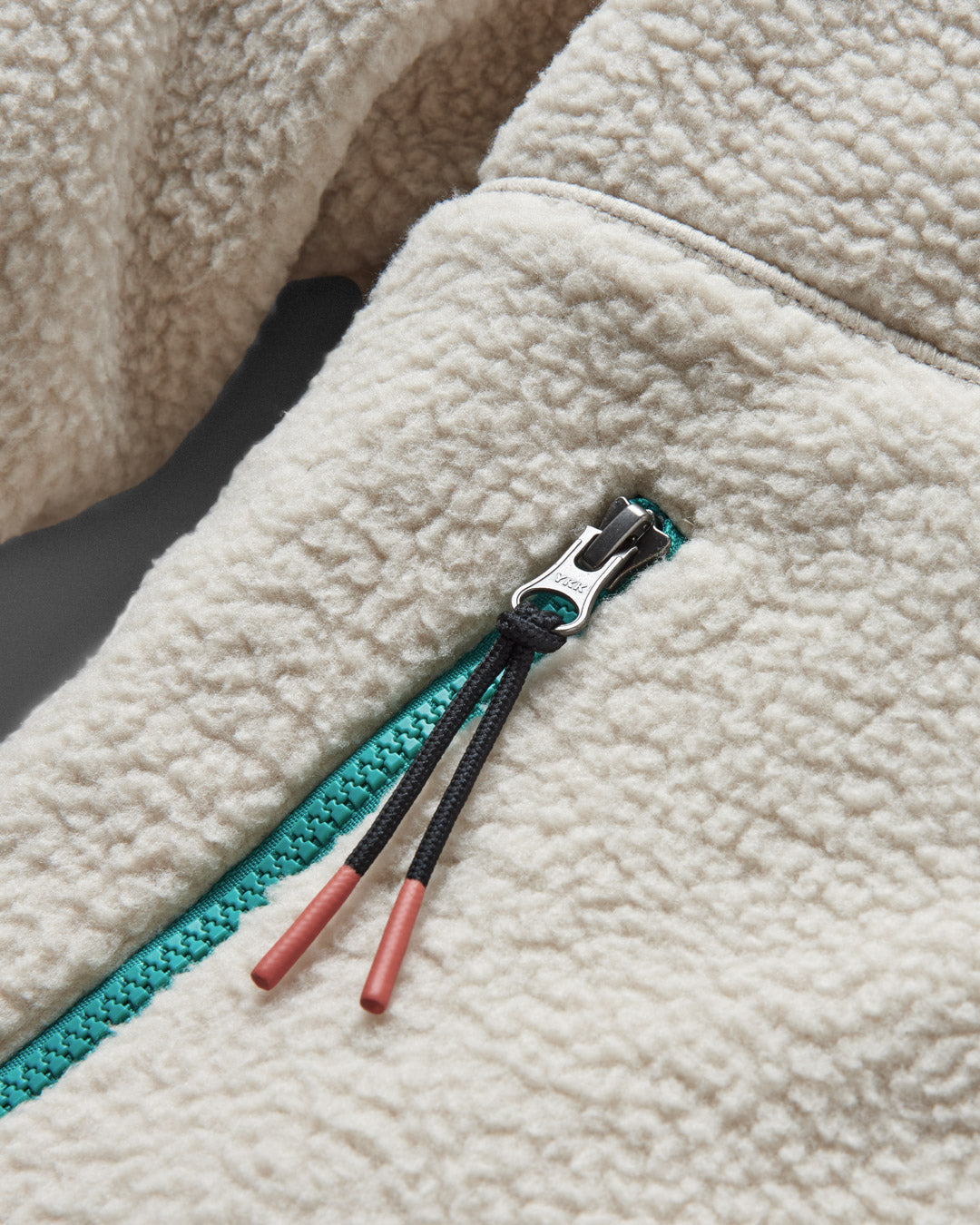 Maine 1/2 Zip Recycled Sherpa Fleece - Oatmeal - Flatlay