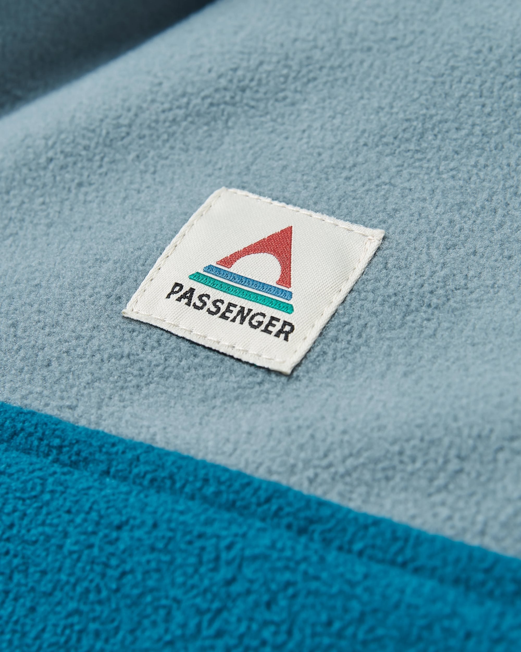 Set Off Recycled Polar Hooded Fleece - Tidal Blue/Storm Grey  - Flatlay