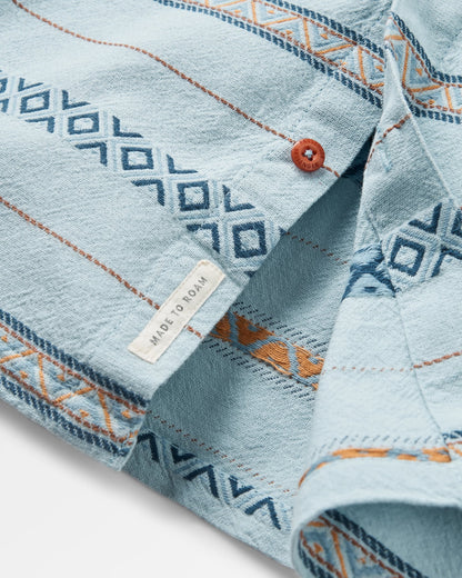 Voyage Jacquard Shirt - Ice Blue Jacquard  - Flatlay