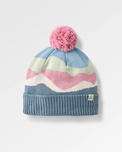 Scenic Bobble Beanie - Scenic Stormy Blue - Flatlay