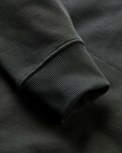 Roam Slow Men's Recycled Cotton Hoodie - Black - Flatlay