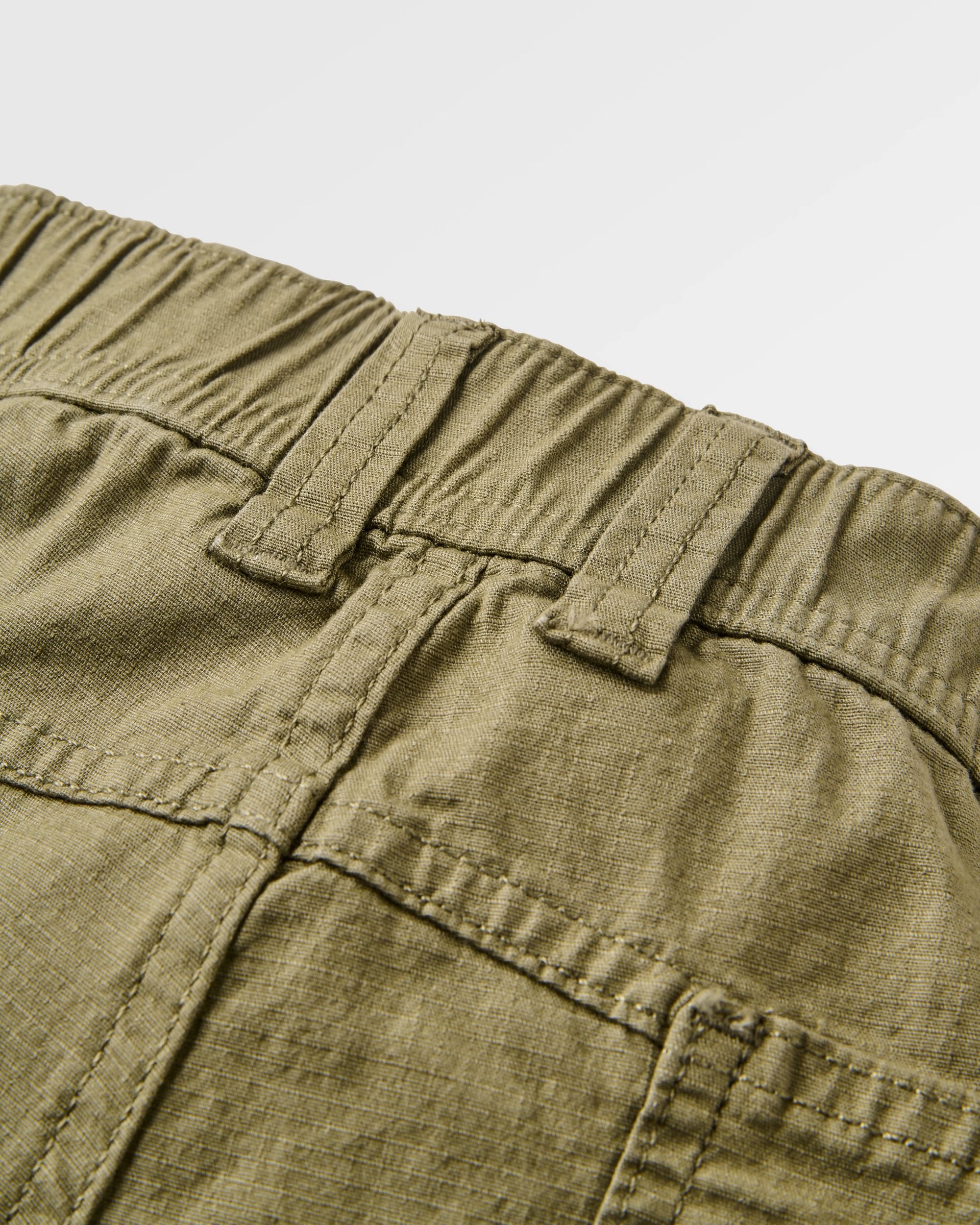 Kimmer Organic Cotton Trouser - Dusty Olive - Flatlay