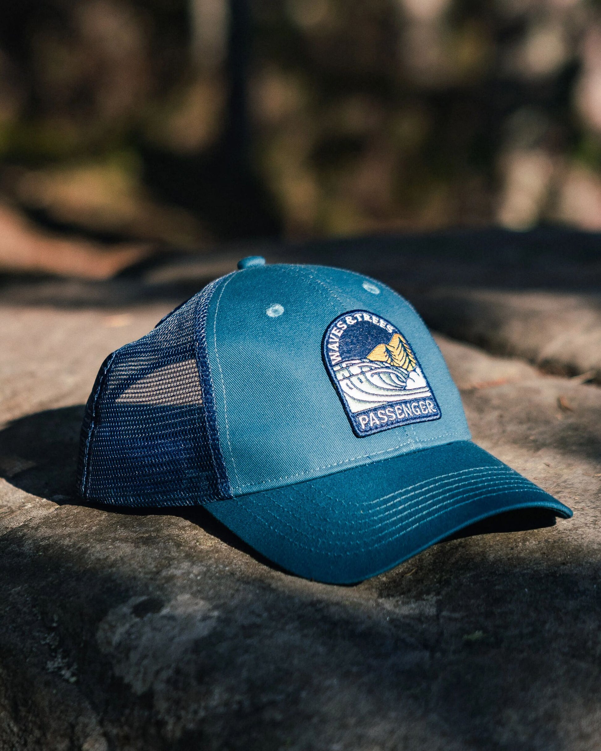 Waves & Trees Organic Cotton Trucker Cap - Tidal Blue