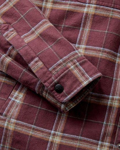 Kodiak Sherpa Lined Overshirt - Brambleberry Check - Flatlay