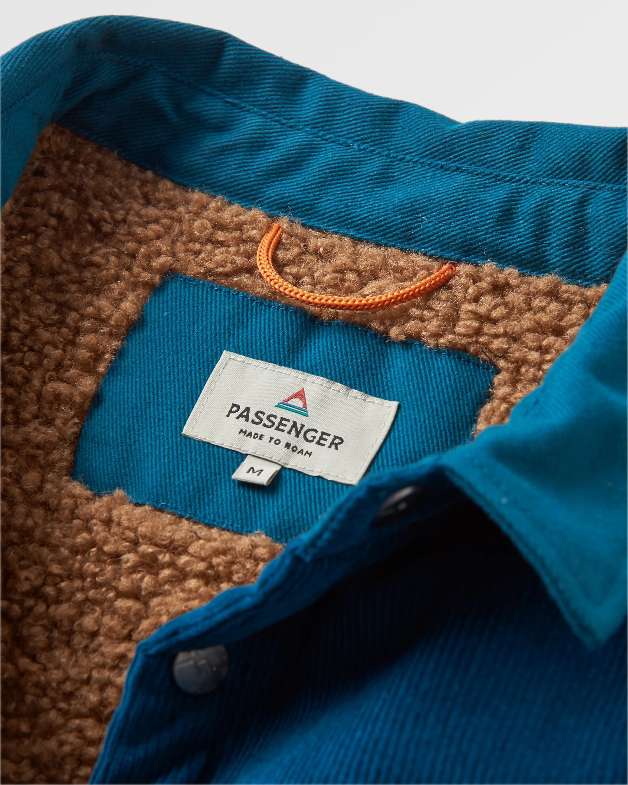 Kodiak Sherpa Lined Cord Overshirt - Tidal Blue - Flatlay