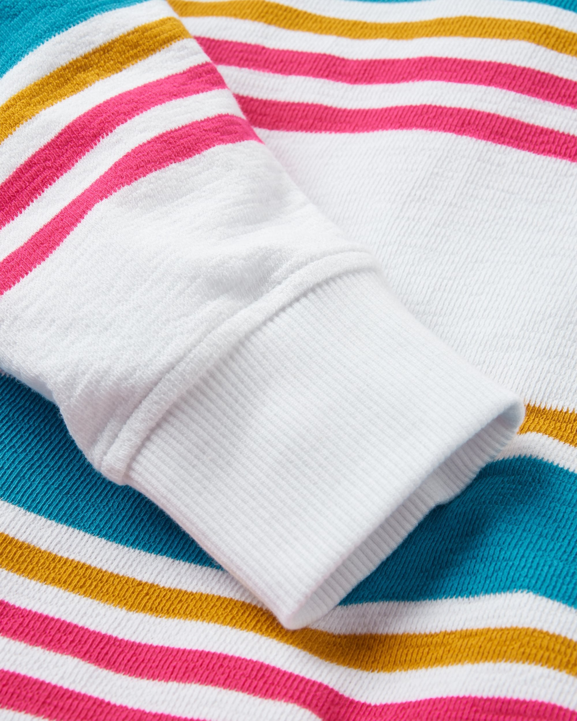 Graceful Textured LS Top - Multi Stripe - Flatlay