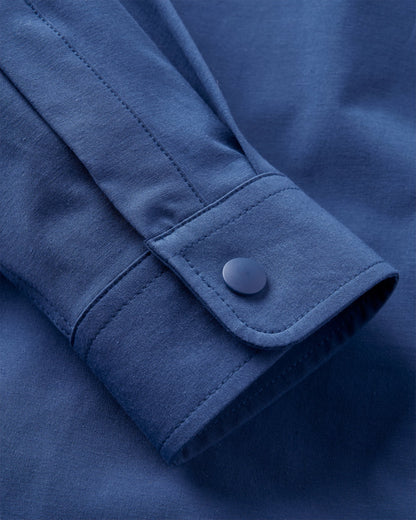 Traveller Stretch Shirt - Dark Denim - Flatlay