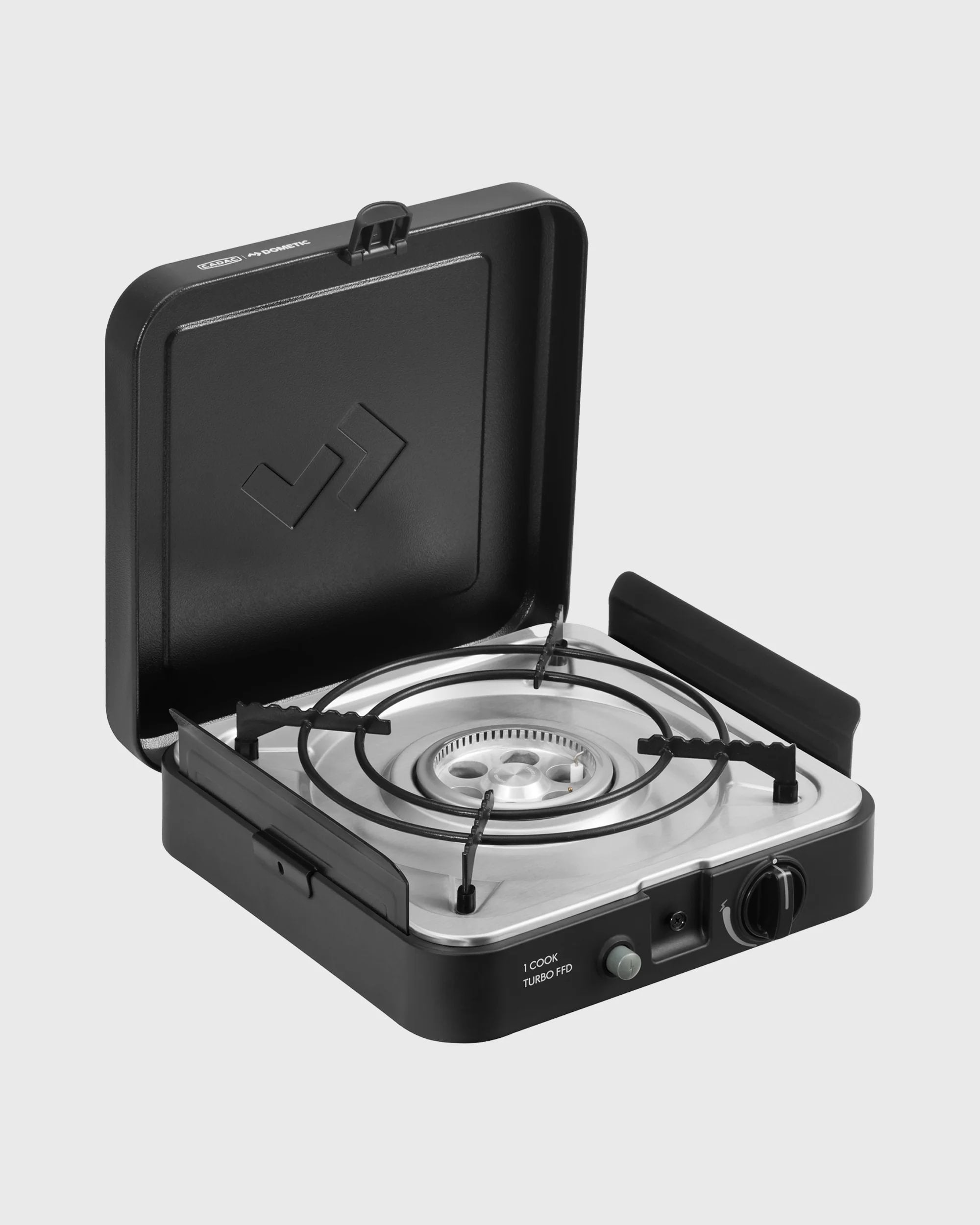 CADAC Dometic 1 Cook Turbo FFD Flat Grill Plate QR - Black - Flatlay