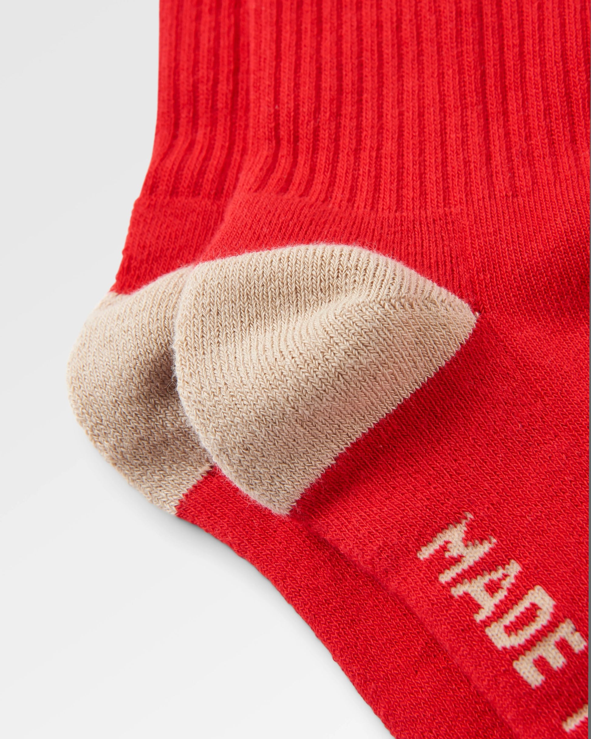 Rambler Organic Mid-weight Crew Socks - Red Ochre