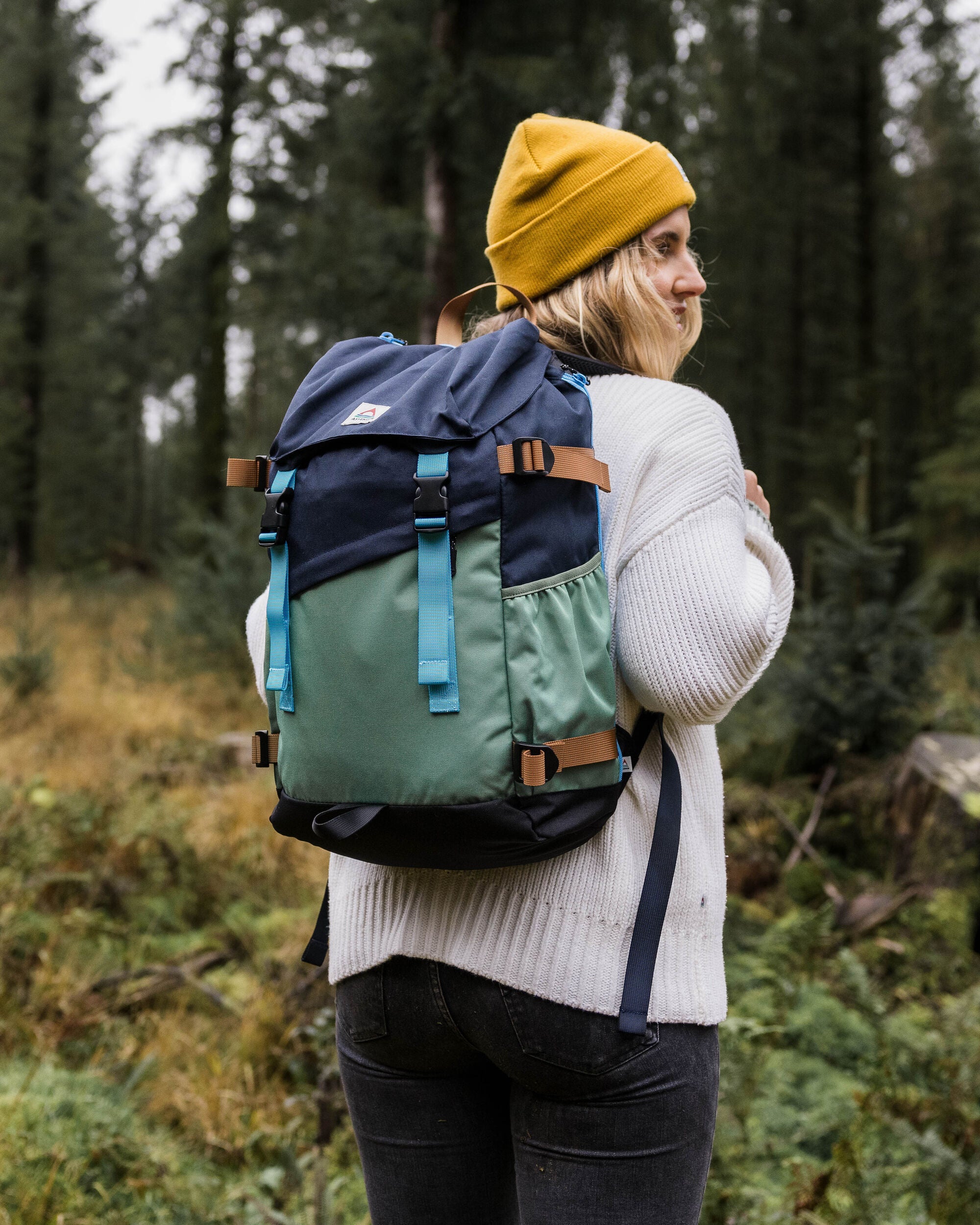 Boondocker Recycled 26L Backpack - Deep Navy/Laurel Green - Lifestyle - Female