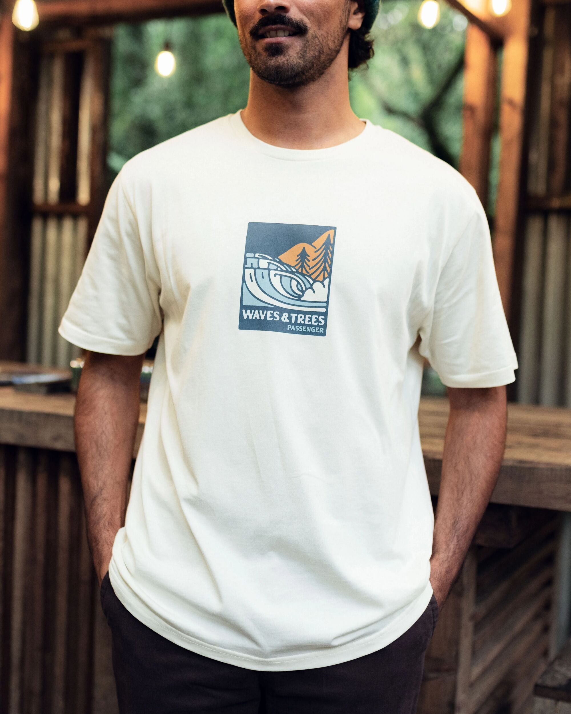 Waves & Trees Organic Cotton T-Shirt - Birch - Lifestyle