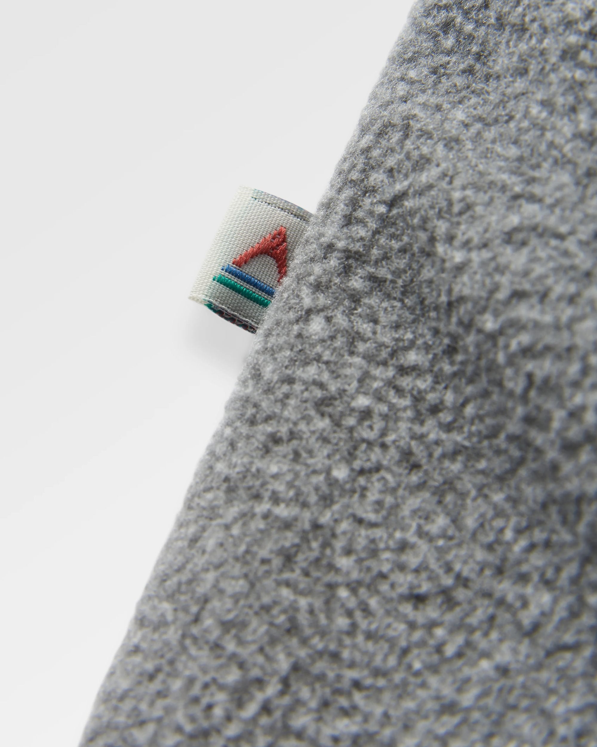 Woodland Hooded 1/2 Zip Recycled Polar Fleece - Rich Navy/Grey Marl - Flatlay