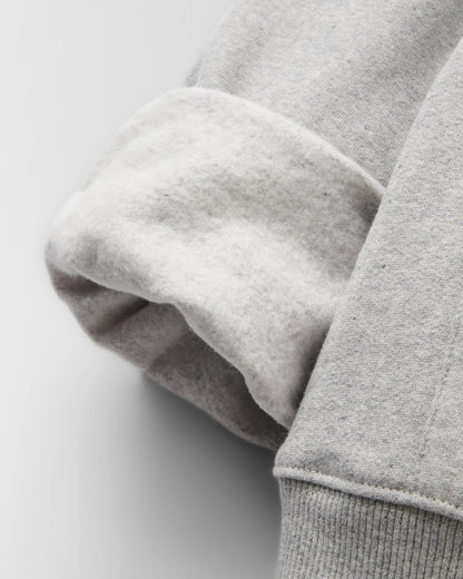 Heritage Relaxed Fit Full Zip Hoodie - Grey Marl - Flatlay