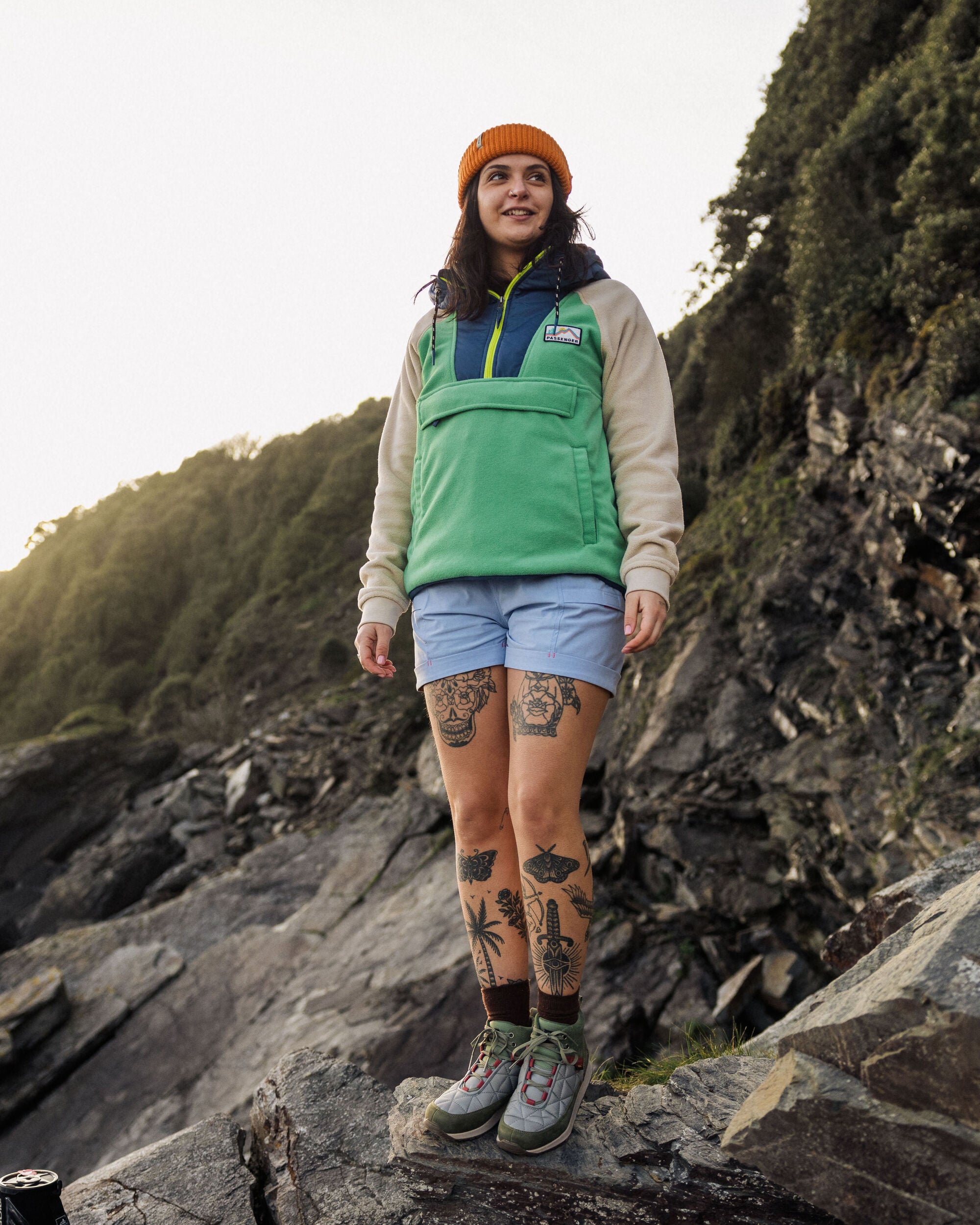 Alexander Recycled Polar Hooded Fleece - Green Spruce - Lifestyle