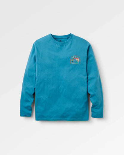Lost Patch LS T-Shirt - Blue Steel - Flatlay