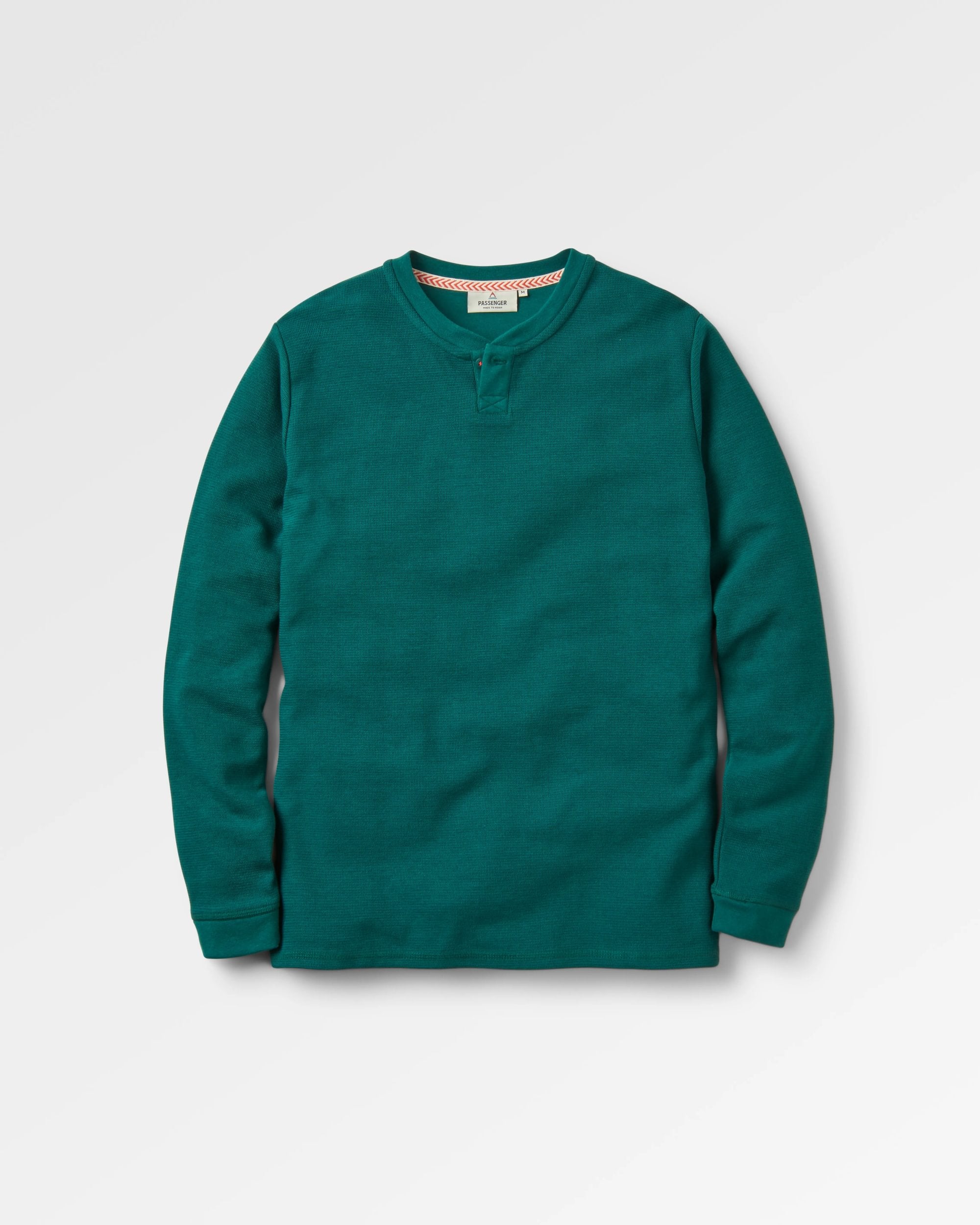 Stream Button Up Henley - Rain Forest - Flatlay