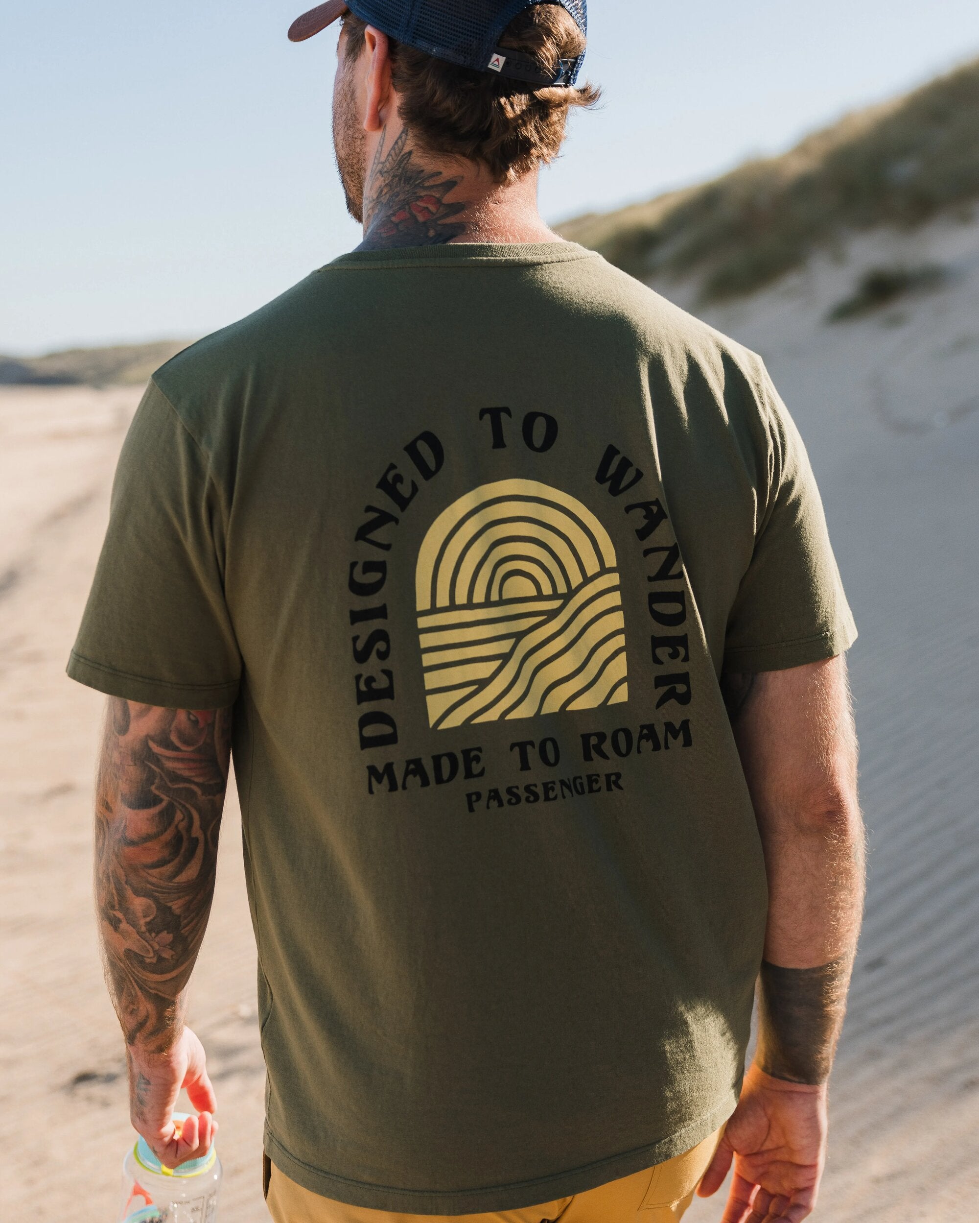 Sundown Recycled Cotton T-Shirt - Khaki - Lifestyle